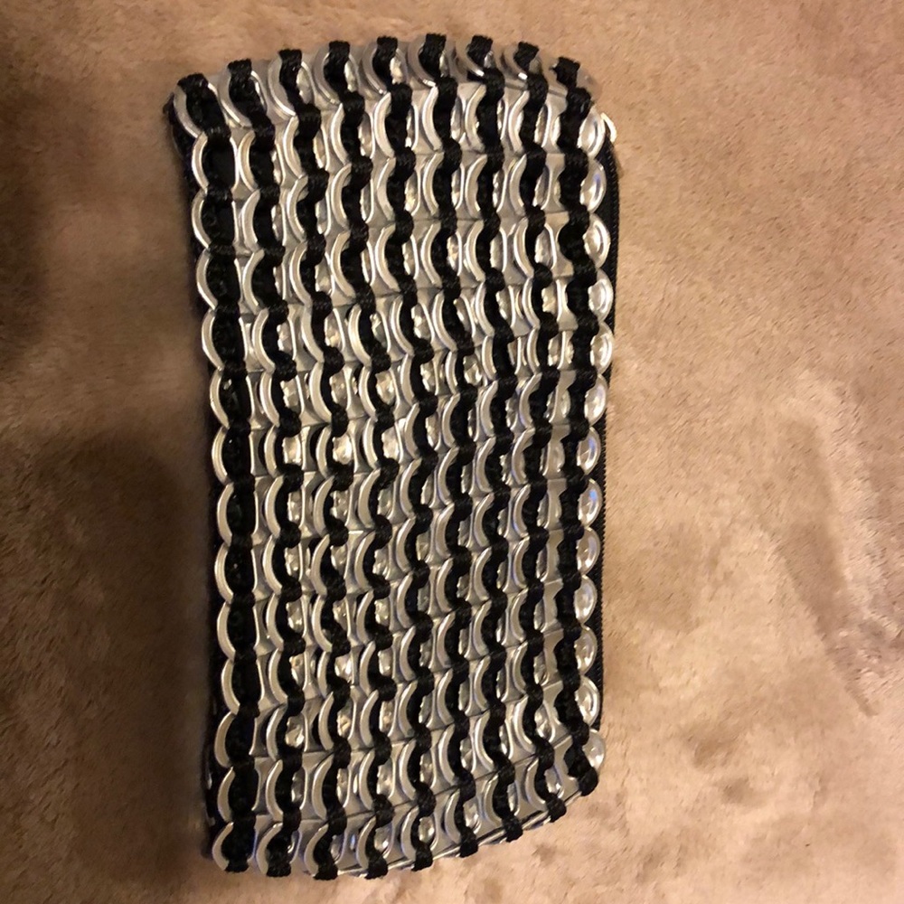 Black and silver clutch
